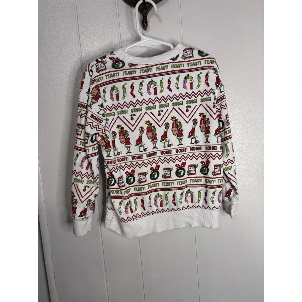 Hanna Andersson Grinch Crewneck Cotton Christmas‎ Sweatshirt Kids Size 4 Unisex